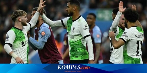 Hasil Aston Villa Vs Liverpool: Drama 6 Gol dan 1 “Bunuh Diri”, Laga Tuntas Seri