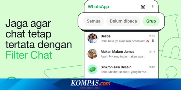 Tampilan Baru WhatsApp Punya 3 Tab Baru, “Semua”, “Belum Dibaca”, dan “Grup”, Apa Fungsinya?