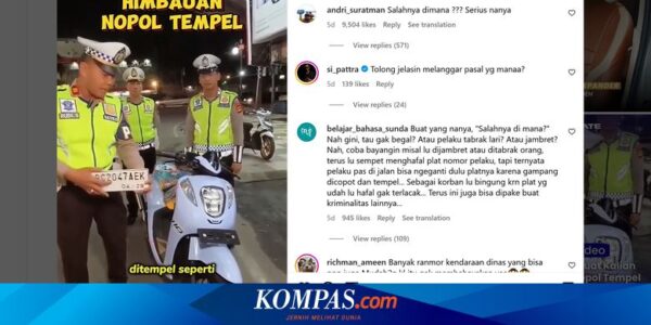 Video Viral Polisi Sebut Pelat Nomor Model Tempel Langgar Peraturan