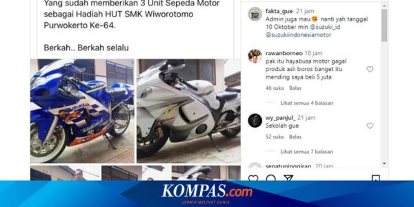 Viral, Suzuki Hayabusa Jadi Hadiah HUT SMK di Purwokerto