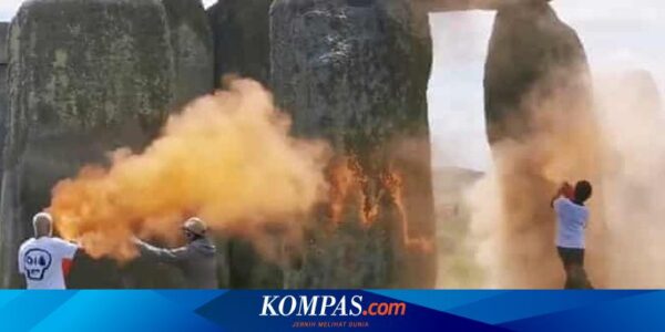 Aktivis Inggris Semprot Stonehenge dengan Cat Oranye, Picu Kemarahan