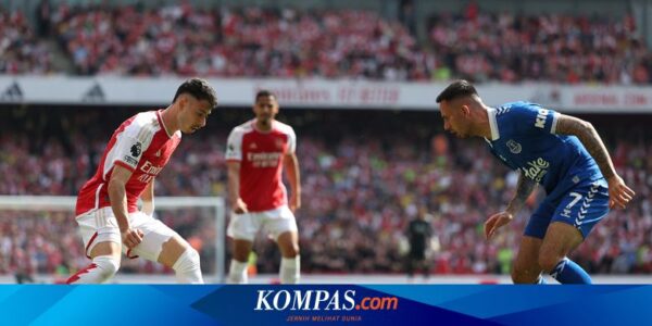 HT Arsenal Vs Everton: The Gunners Tertahan, Kans Juara Menipis