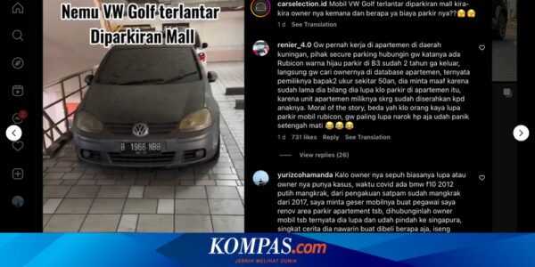 Mobil Mangkrak Tahunan di Parkiran, Biaya Parkir Bisa Tembus Jutaan Rupiah