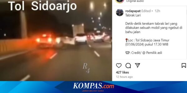 Video Kecelakaan karena Menyalip di Bahu Jalan Tol, Pelaku Kabur