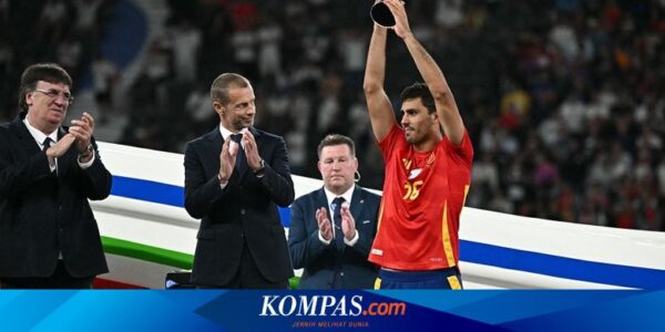 Daftar Penghargaan Euro 2024: Spanyol Juara, Rodri Pemain Terbaik