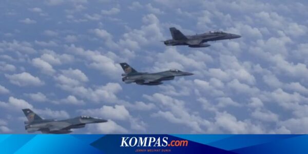 Patroli dengan AU Malaysia di Selat Malaka, TNI AU Kerahkan 2 Jet Tempur F-16