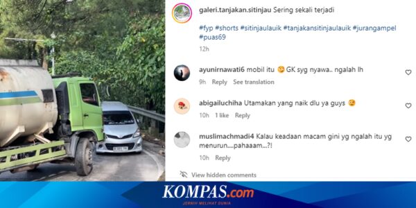 Truk Berpapasan dengan Mobil di Tanjakan Sitinjau Lauik, Siapa yang Harus Mengalah?