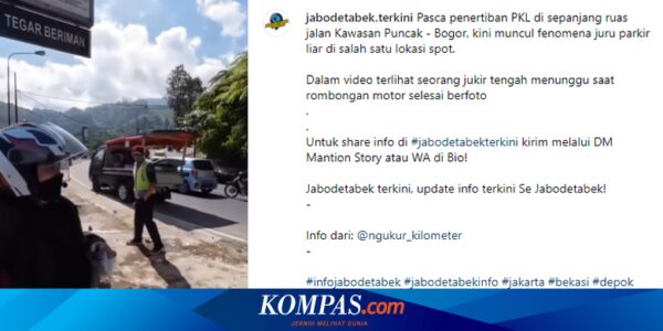 Usai Lapak PKL di Puncak Bogor Dibongkar, Muncul Juru Parkir Liar