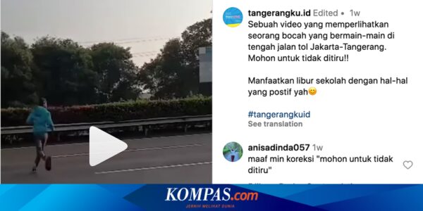 Video Viral Bocah Bikin Konten Menyeberang di Jalan Tol