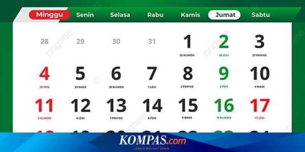 Daftar Hari Besar Nasional dan Internasional Agustus 2024