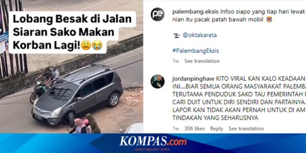 Grand Livina Patah As Roda Depan Setelah Hantam Lubang di Jalan