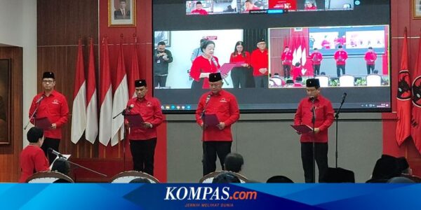 Megawati Lantik Ganip Warsito Jadi Kepala Baguna Gantikan Max Ruland Boseke yang Mundur