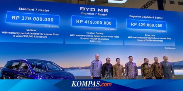 MPV Listrik BYD M6 Meluncur di GIIAS 2024, Harga Rp 300 Jutaan