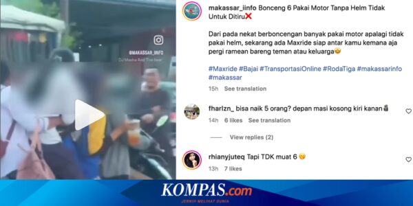 Video Mak Bonceng Enam Naik Sepeda Motor