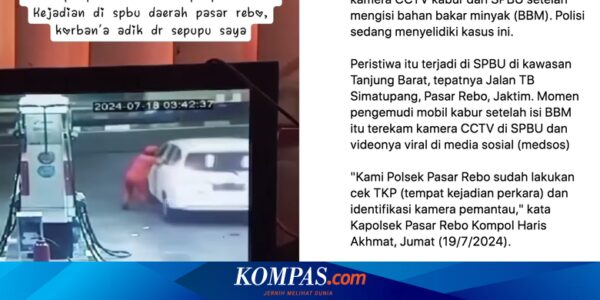 Video Pengemudi Mobil Kabur Usai Isi Bensin, Petugas SPBU Terseret