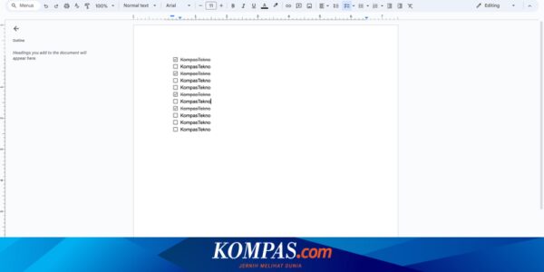 Cara Buat Menu Ceklis di Google Docs untuk Keperluan Dokumen