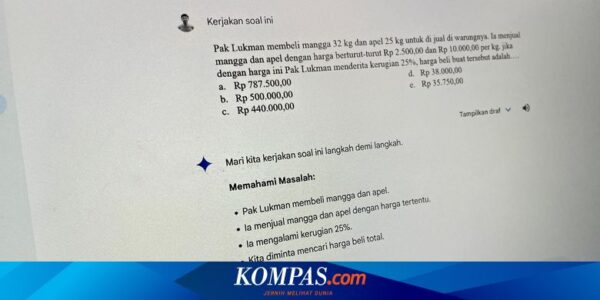 Cara Mengerjakan Soal Matematika dengan Gemini AI, Bisa buat Belajar