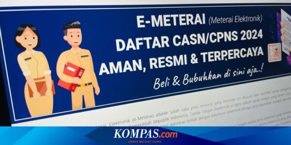 Link Pembelian E-meterai Posfin dan Cara Pasang buat Daftar CPNS 2024, Sudah Tersedia