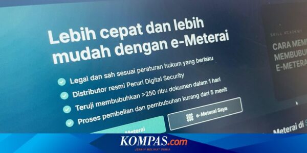 Sudah Tersedia, Ini Cara Beli E-meterai Skill Academy dan Pasang di Dokumen CPNS 2024