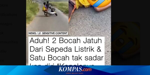 Video Bocah Jatuh dari Sepeda Listrik, sampai Tak Sadarkan Diri