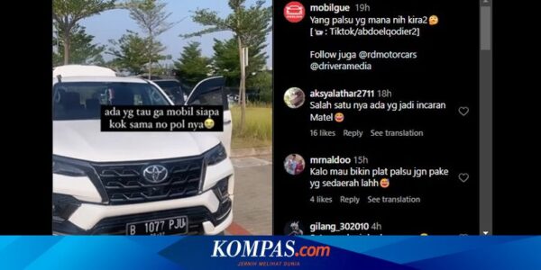 Video Viral, Dua Mobil Kembar sampai Pelat Nomornya