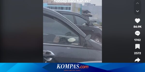 Viral, Video Mobil Memaksakan Pakai Spion Sepeda Motor