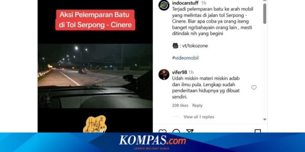 Waspada, Mobil Lewat Tol Serpong-Cinere Rawan Kena Pelemparan Batu