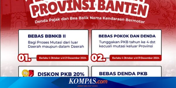 Catat Jadwal Pemutihan Pajak Kendaraan Bermotor di Banten