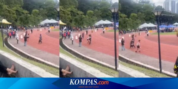 “Emak-emak” Terobos Lintasan Lari Saat Lomba, Akhirnya Ditabrak Pelari