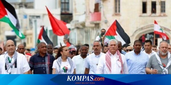 Presiden Kuba Pimpin Pawai Pro-Palestina, Nyatakan Solidaritas bagi Warga Gaza