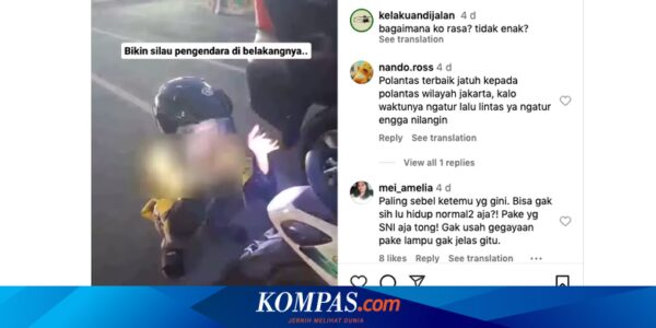 Video Viral Pengendara Motor Dihukum karena Lampu Belakang Silau