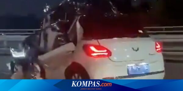 Viral Video Wuling Binguo EV Kecelakaan, Bodi Ringsek Total